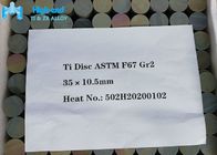 Implan Disc Astm F136 Titanium ISO 5832 Cakram Logam Bulat Datar Grade 2