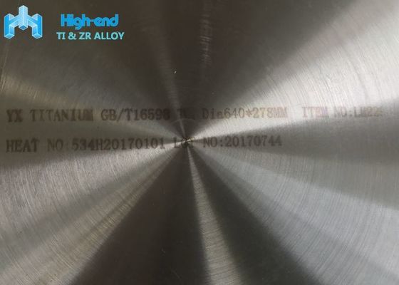 Penempaan Besar 640mm Titanium Disc Ti6al4v Grade 5 400kgs